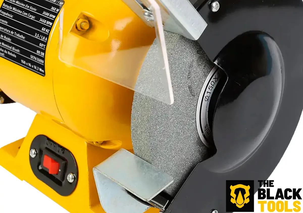 Moto Esmeril Bancada Profissional Bivolt 735w 1cv 6 Polegada