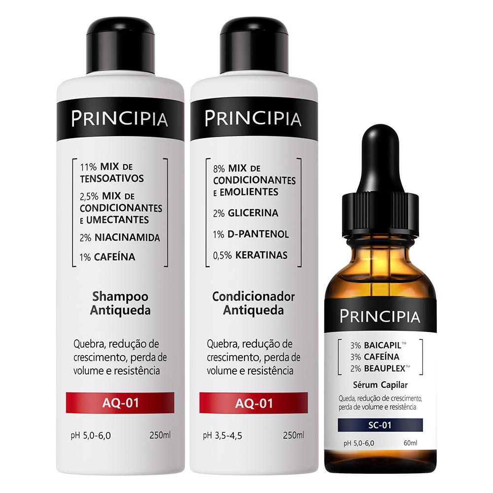 Principia Kit - Antiqueda Trio - Shampoo + Condicionar + Sérum Capilar 60Mls