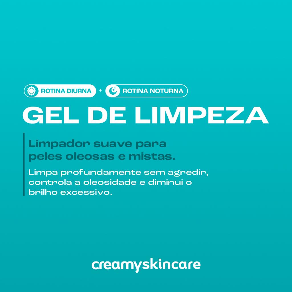 Kit Rotina Pele Oleosa - Gel de Limpeza, Tônico Antioleosidade Ácido Salicílico, Creme Hidratante Facial, Protetor FPS60