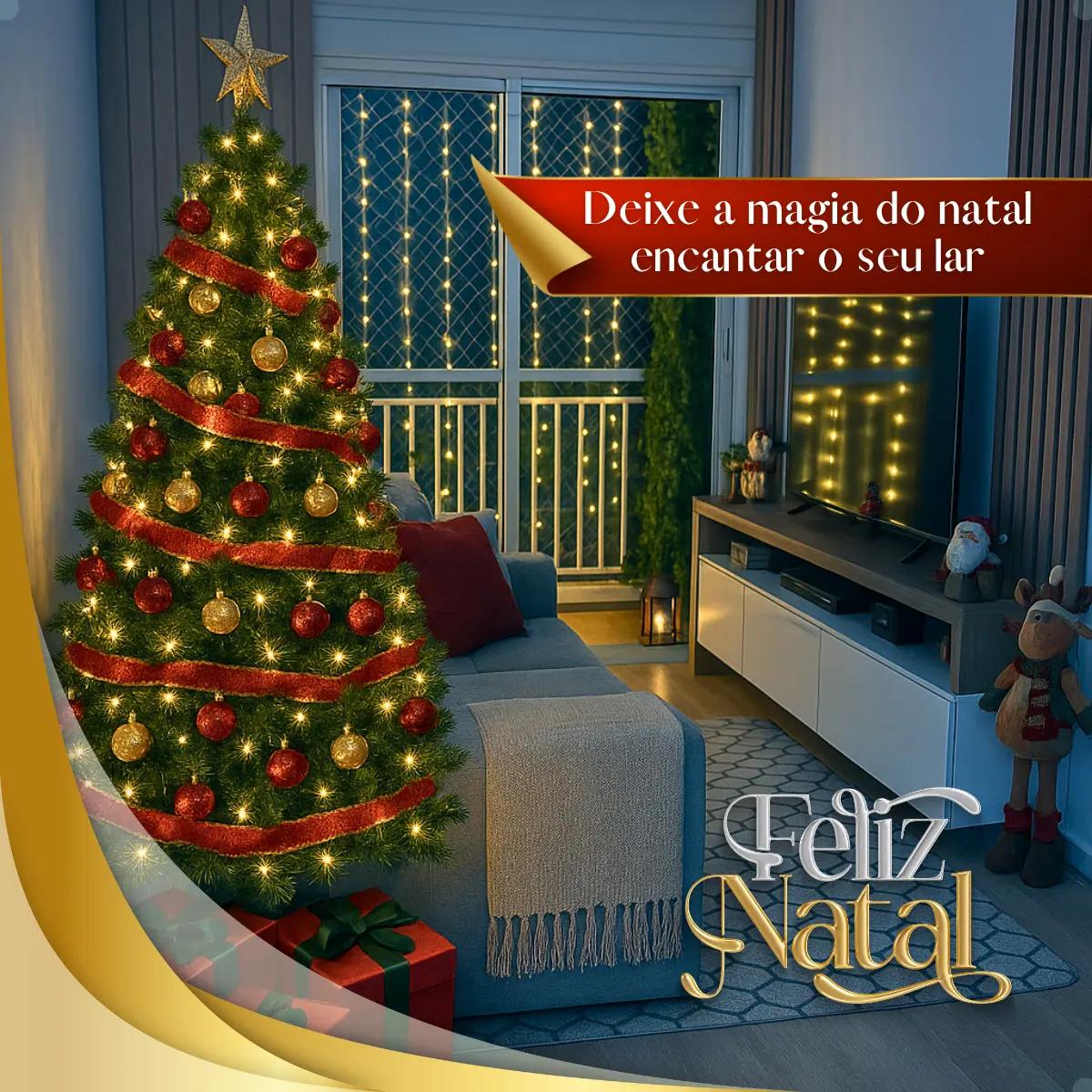 Árvore De Natal 1,80 Metros 850 Galhos Grande Pinheiro Verde Luxo Cheia Galho Grosso 180cm Pé De Ferro Enfance