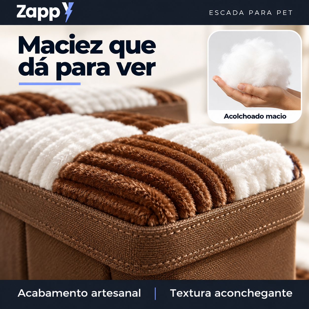 Escada Para Pet Artesanal com Espaço Interno
