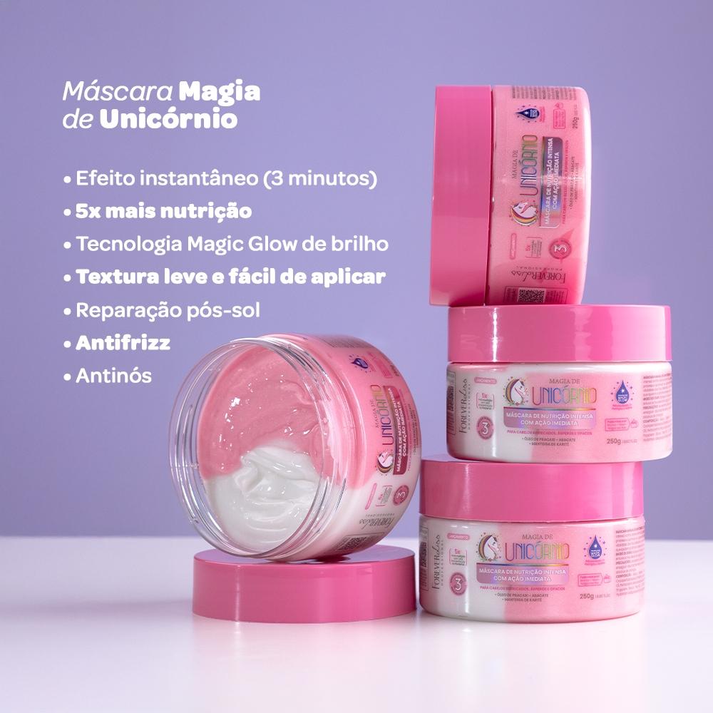 Kit Shampoo, Condicionador E Máscara Magia De Unicórnio Forever Liss