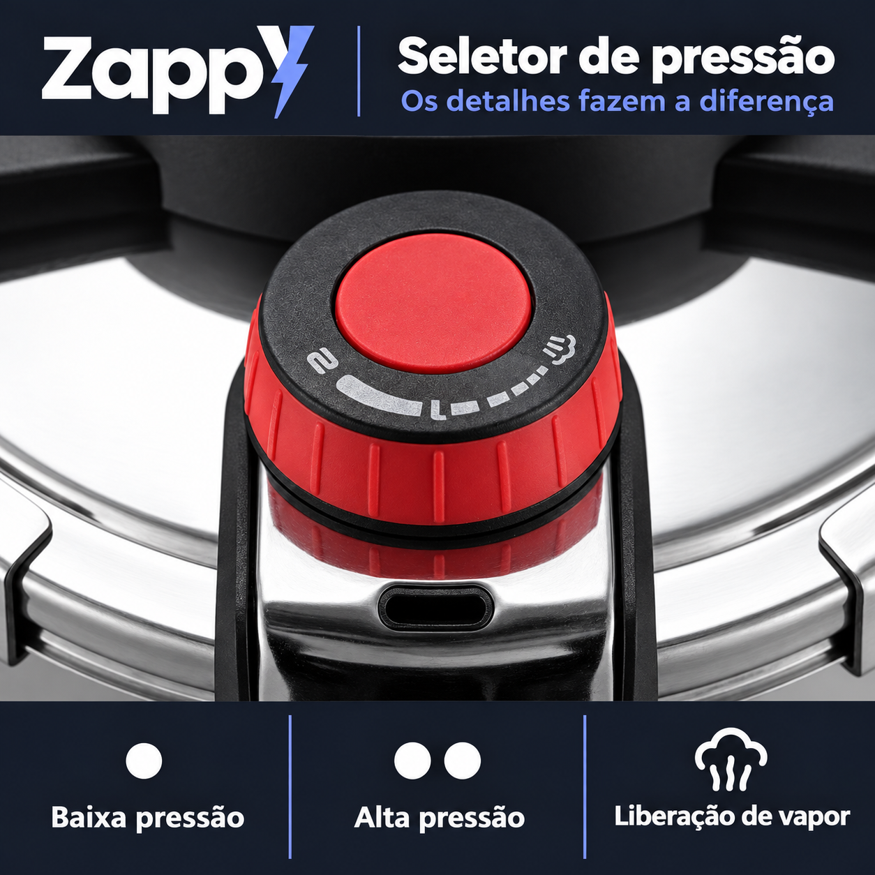 Panela de Pressão Anti-Explosão com Kit Utensílios