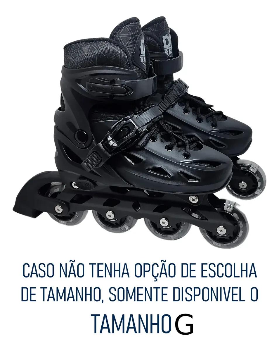 Patins Inline Semi Profissional Com Led Tamanho Ajustável