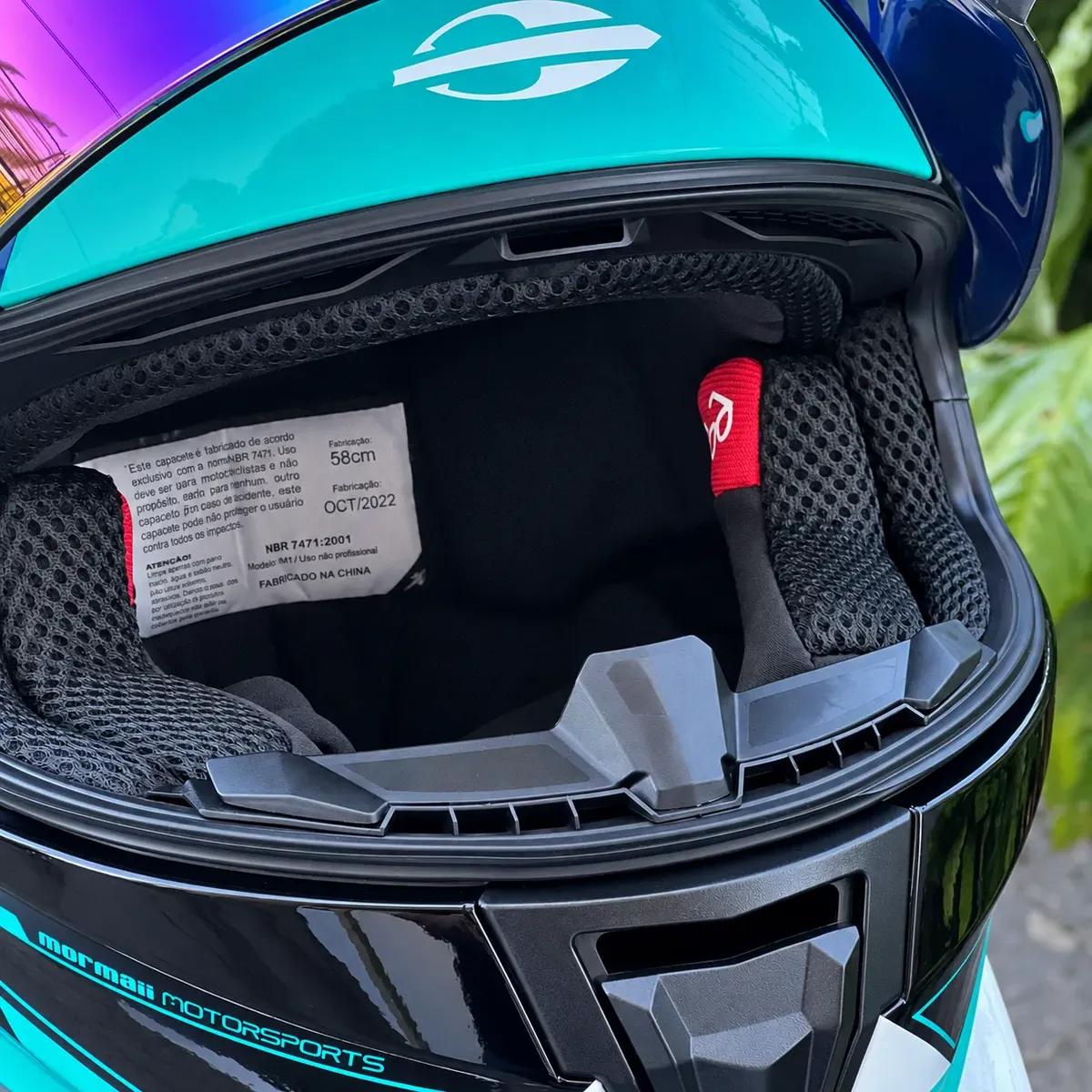 Capacete Mormaii Esportivo Fechado Azul Link Exclusivo Novo