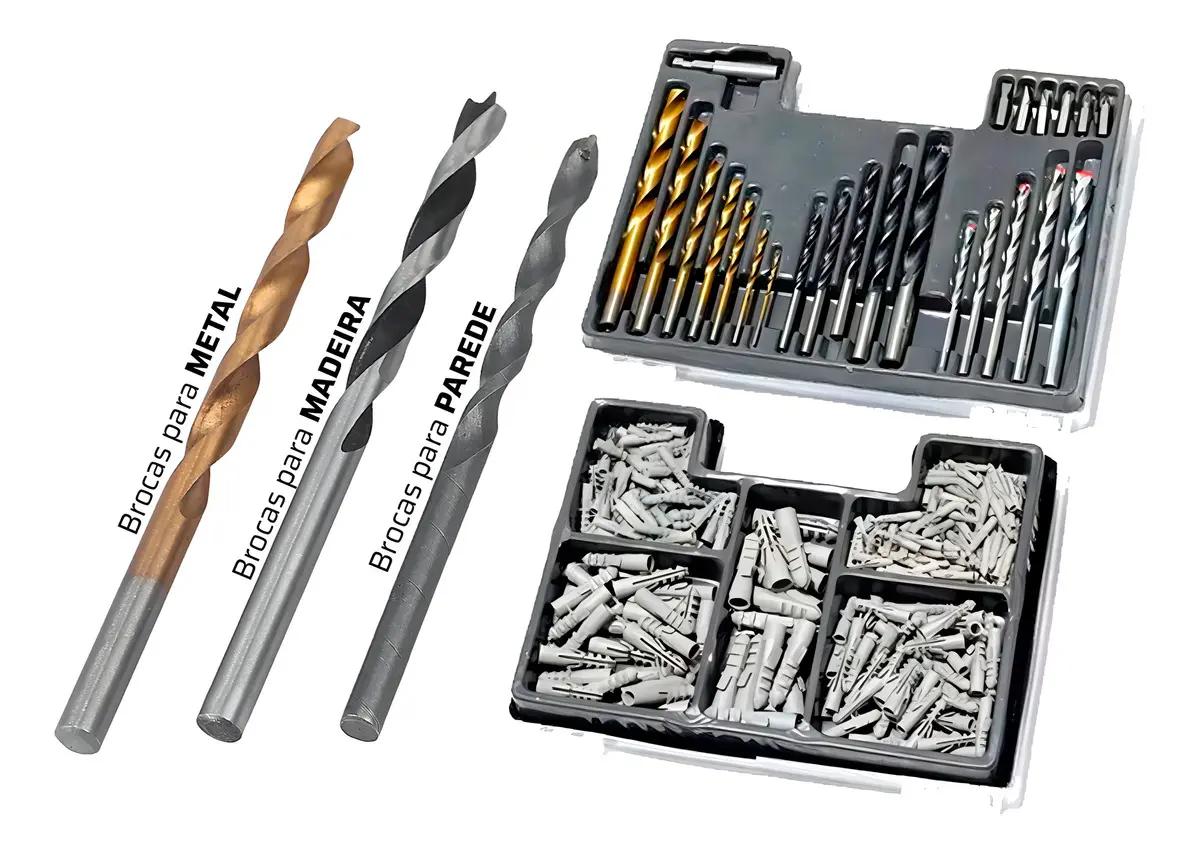 Furadeira De Impacto Bosch GSB 450 RE 450W 10mm Com Brocas e Buchas