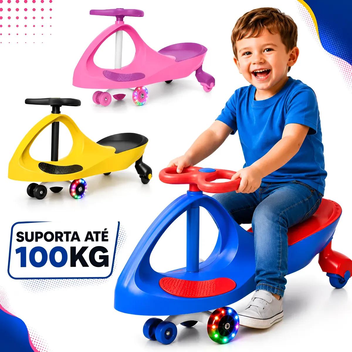 Carrinho De Rolima Com Rodas Giratórias 360 Infantil Unitoys
