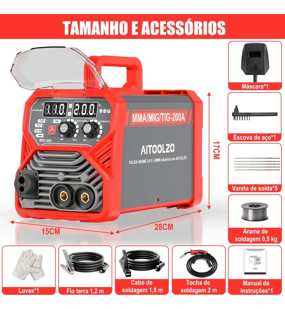 Máquina Solda Sem Gás/gás 5 Em 1 C/tampa Para Led Aitoolzo