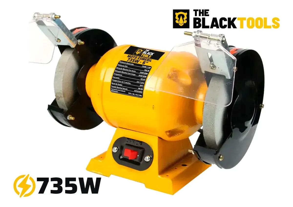 Moto Esmeril Bancada Profissional Bivolt 735w 1cv 6 Polegada
