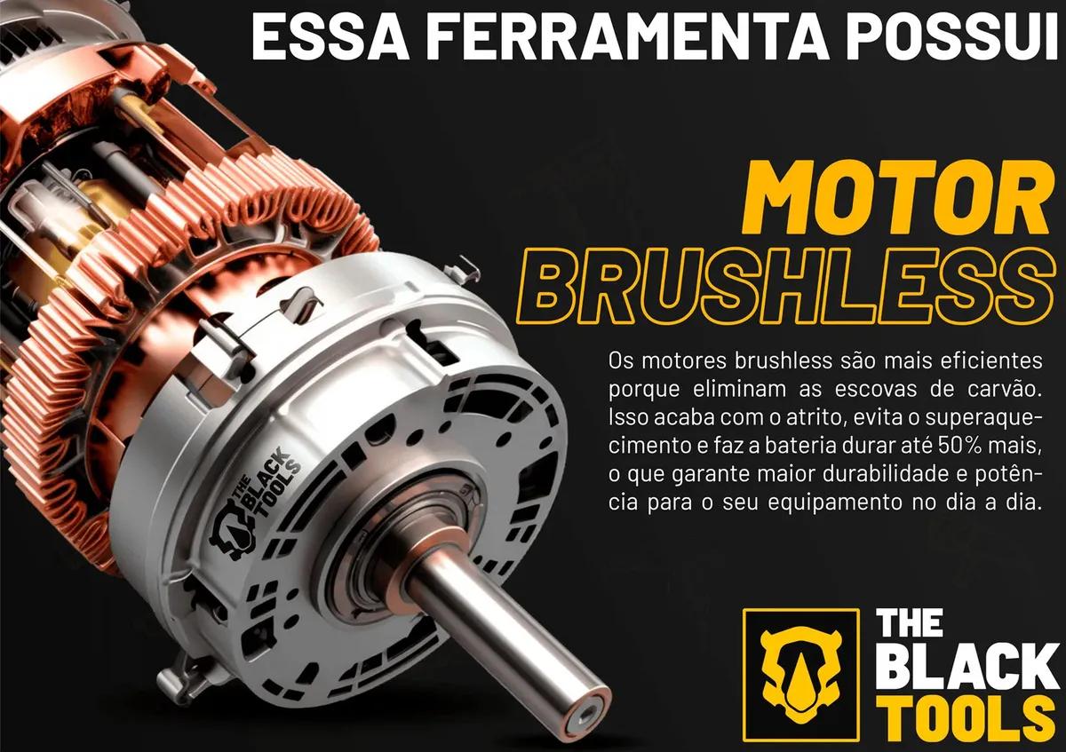 Parafusadeira Chave De Impacto A Bateria Lítio 21v Motor Brushless 800nm 80kgf.m Tb21ix The Black Tools