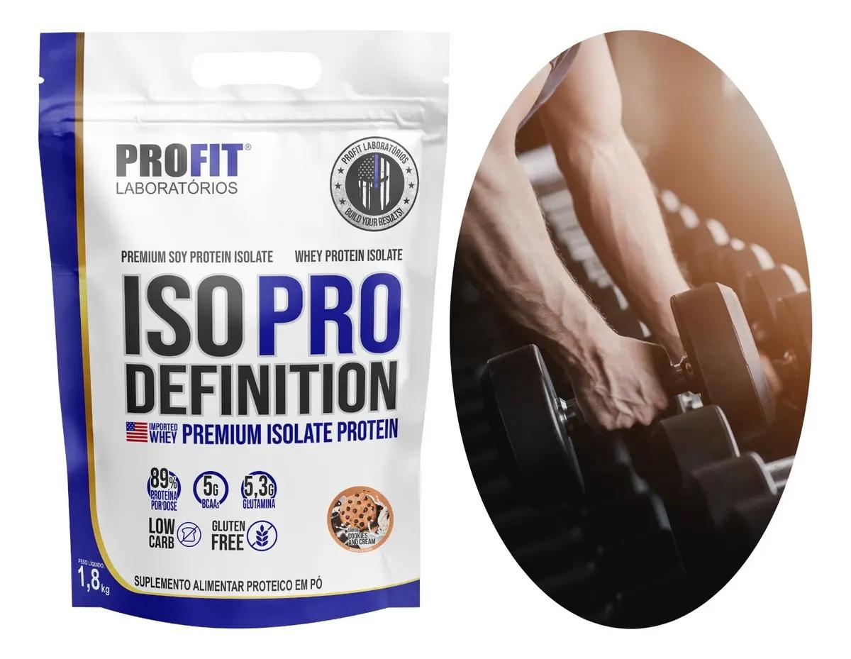 Iso Pro Definition Premium Isolate Protein Profit Refil 1.8kg Sabor Cookies And Cream